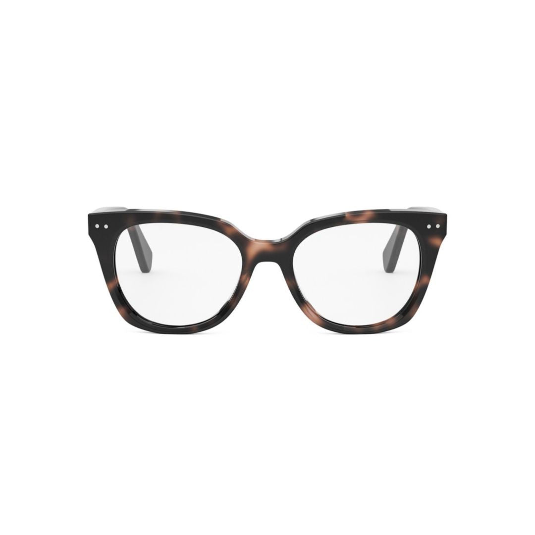 Celine Tortoiseshell Oversized Square Eyeglasses