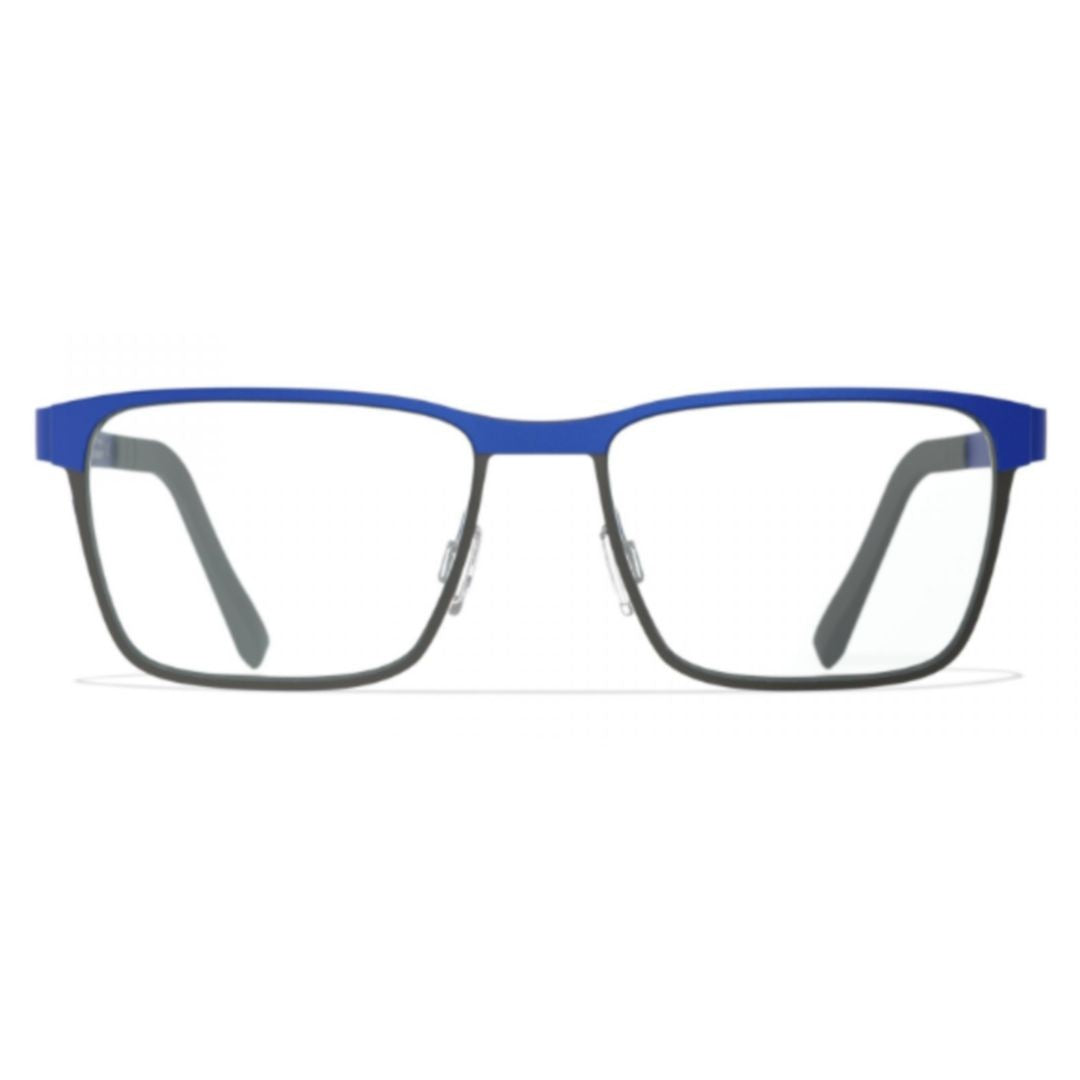 Blackfin Bf961 Waterford Rectangular Frame Eyeglasses With Bold Blue Rim