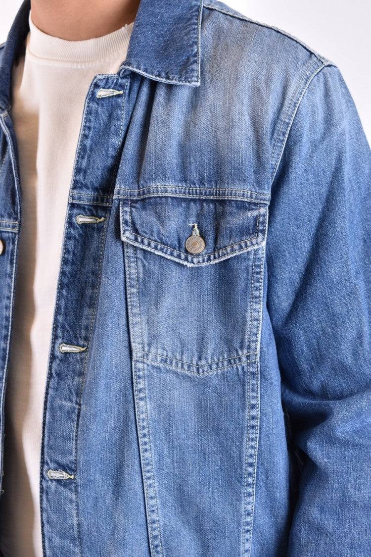 Dondup Blue Cotton Denim Trucker Jacket