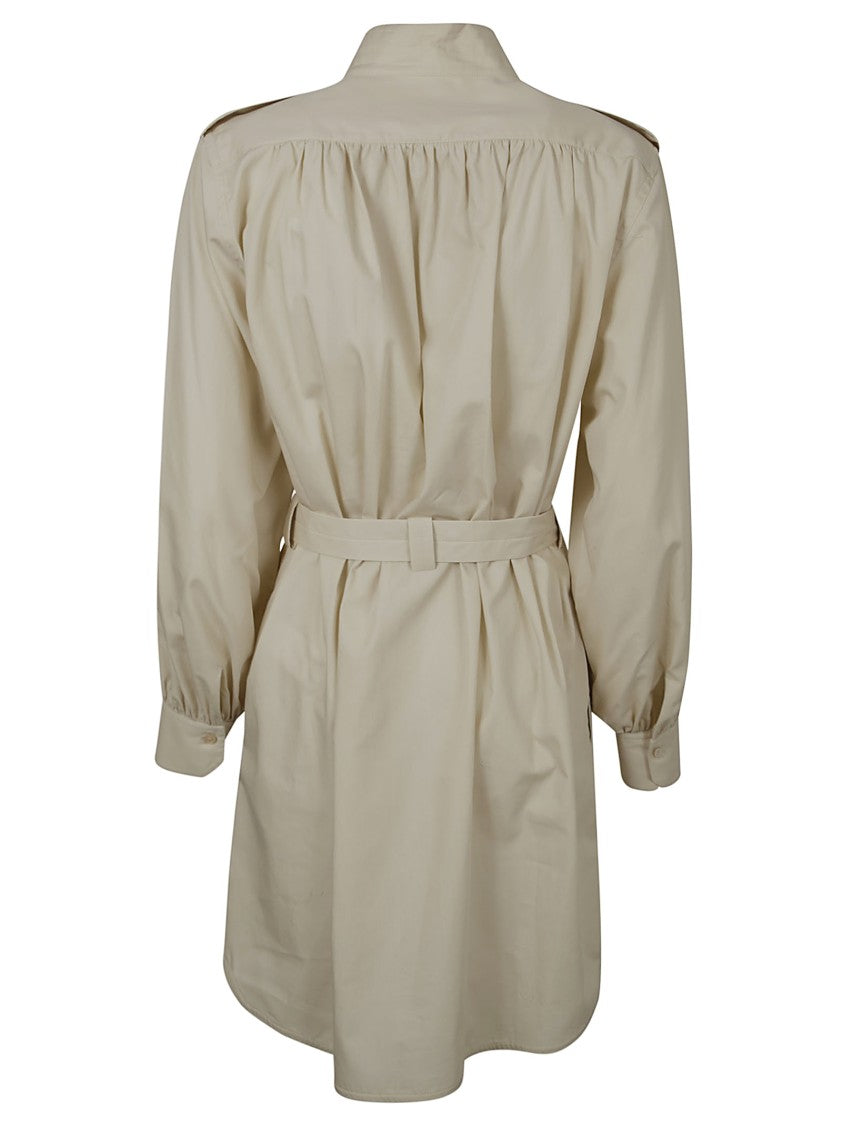 Chloé Tailored Button-Down Dress With Cinched Waist
