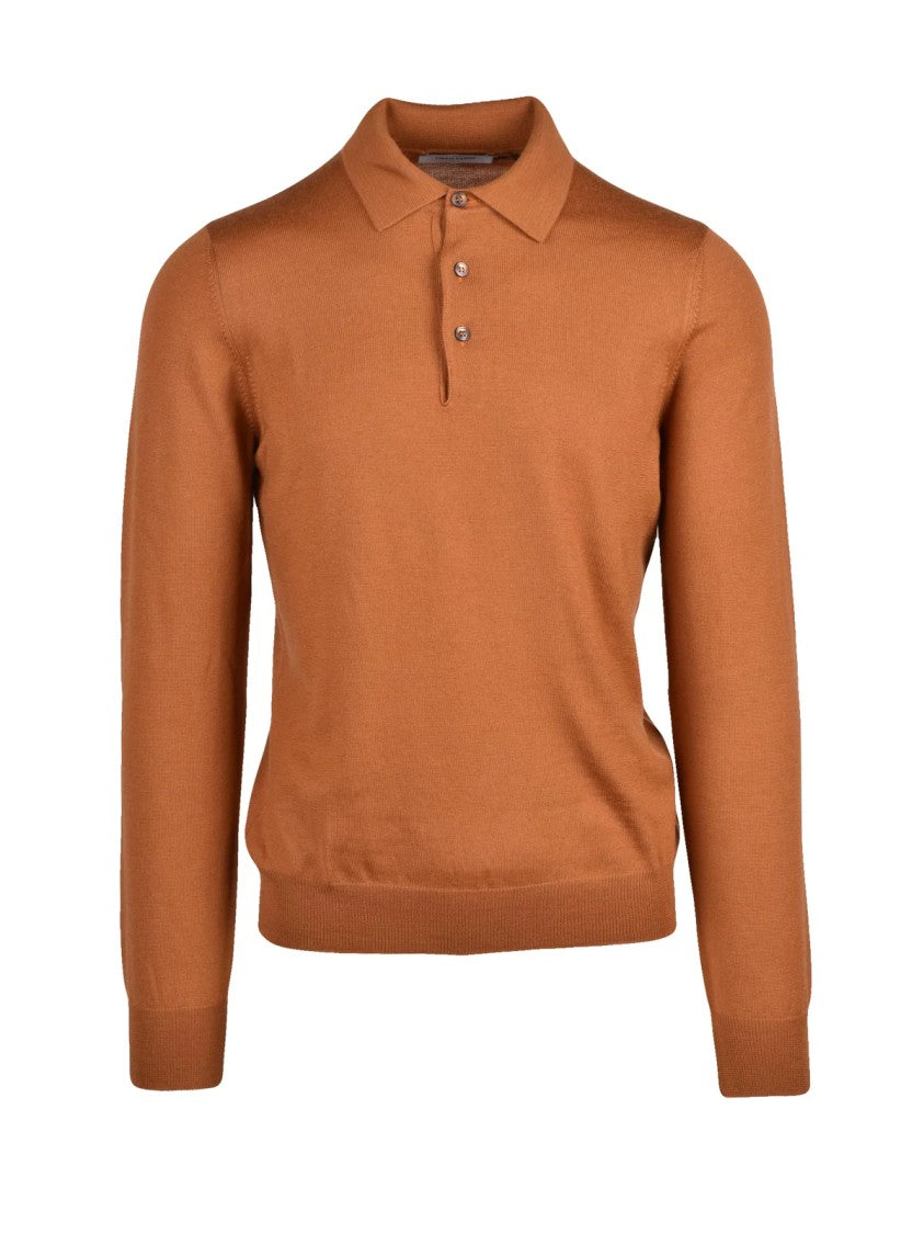Gran Sasso Knit Polo With Classic Collar And Three-Button Placket