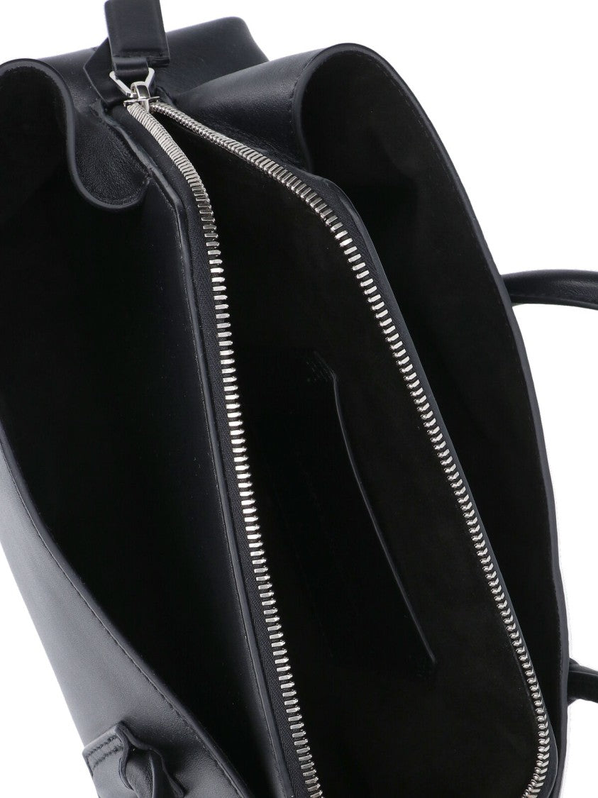 The Attico Sleek Elongated Black Handbag With Rounded Handles