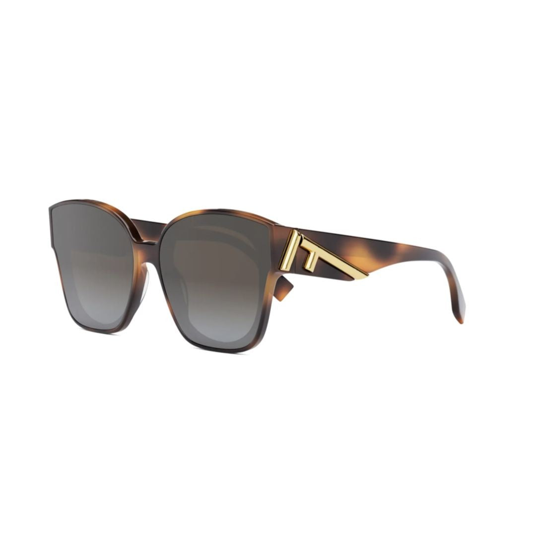 Fendi Fe40098f Square Frame Tortoiseshell Sunglasses
