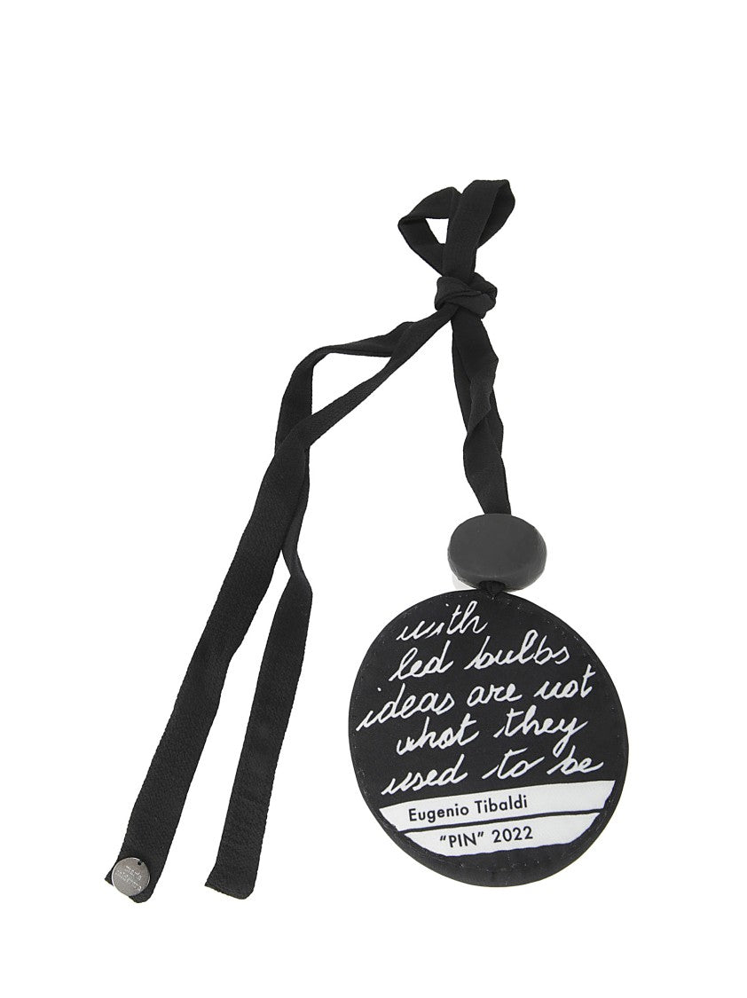 Maria Calderara Fabric Necklace With Printed Pendant