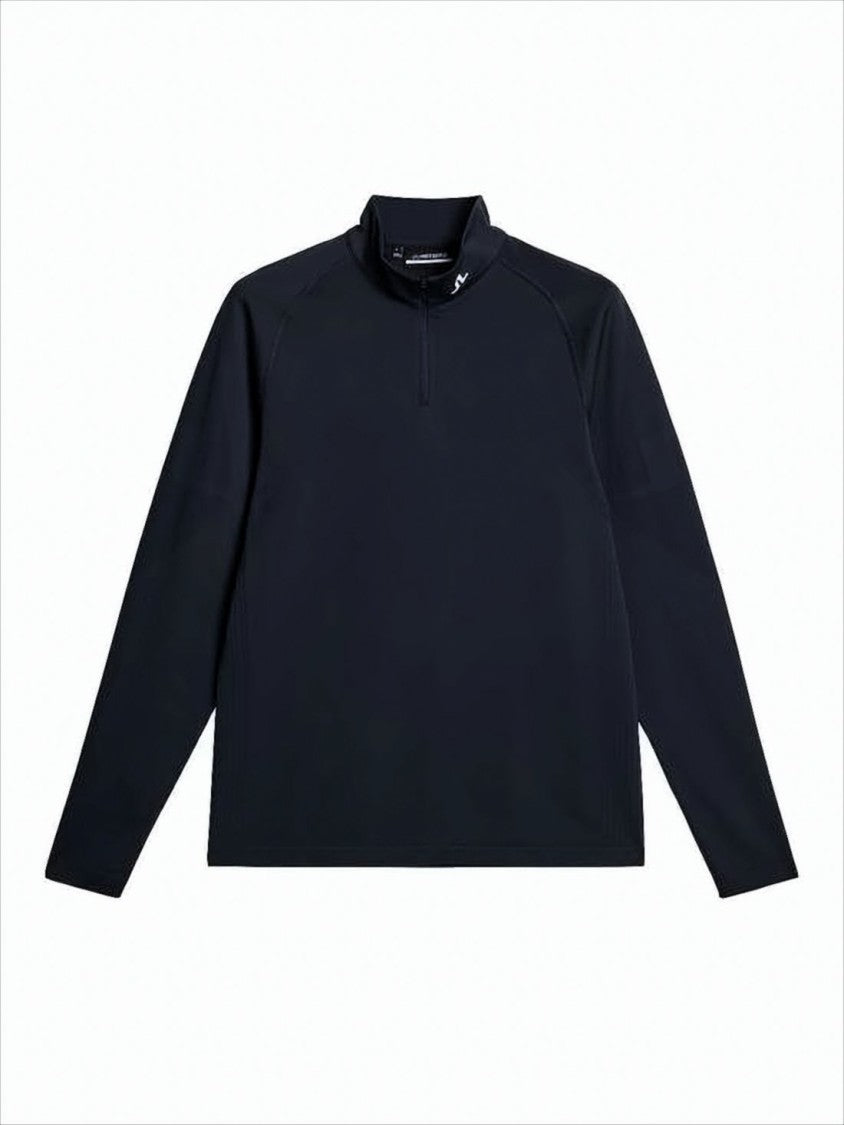 J Lindeberg Long-Sleeve Activewear Tee With High Collar