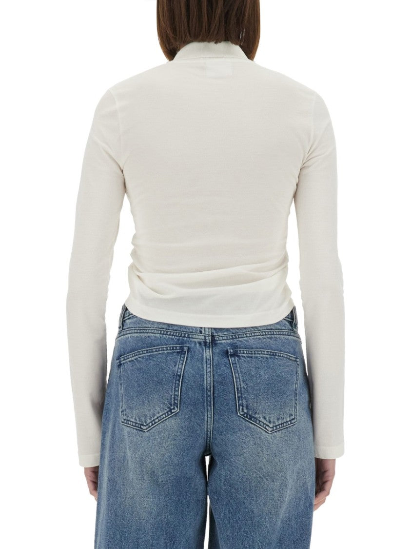 Courrèges "Twist" Cropped Polo Shirt