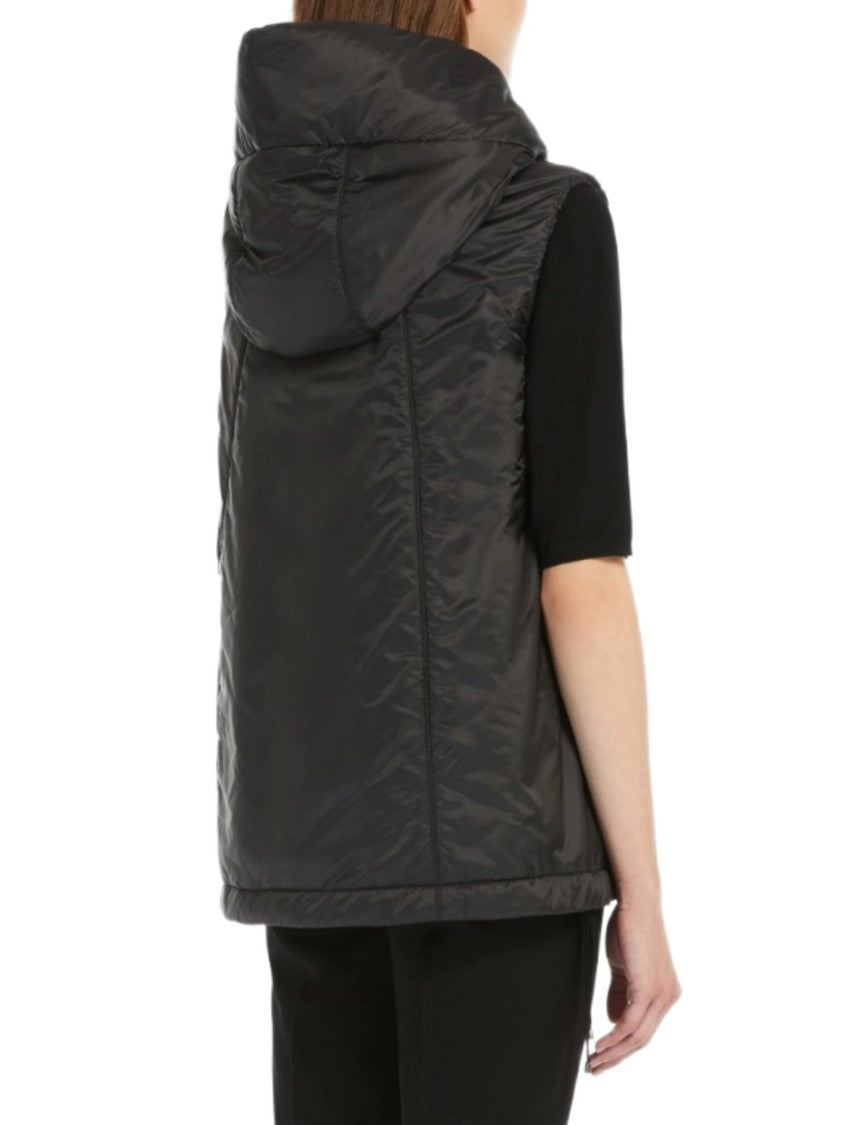 Max Mara Modern Sleeveless Jacket With Zipper Closure And Adjustable Hem