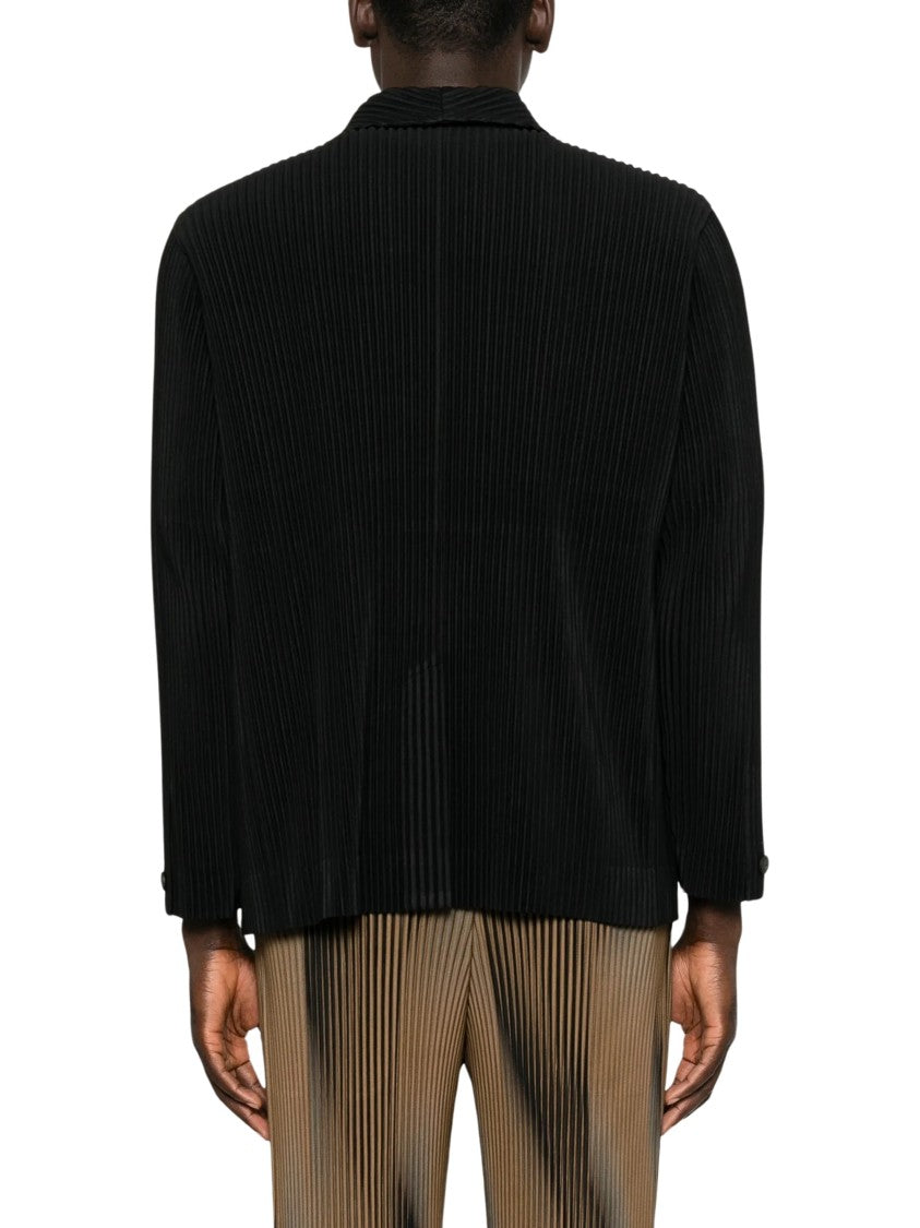 Homme Plissé Issey Miyake Pleated Notch-Lapel Blazer