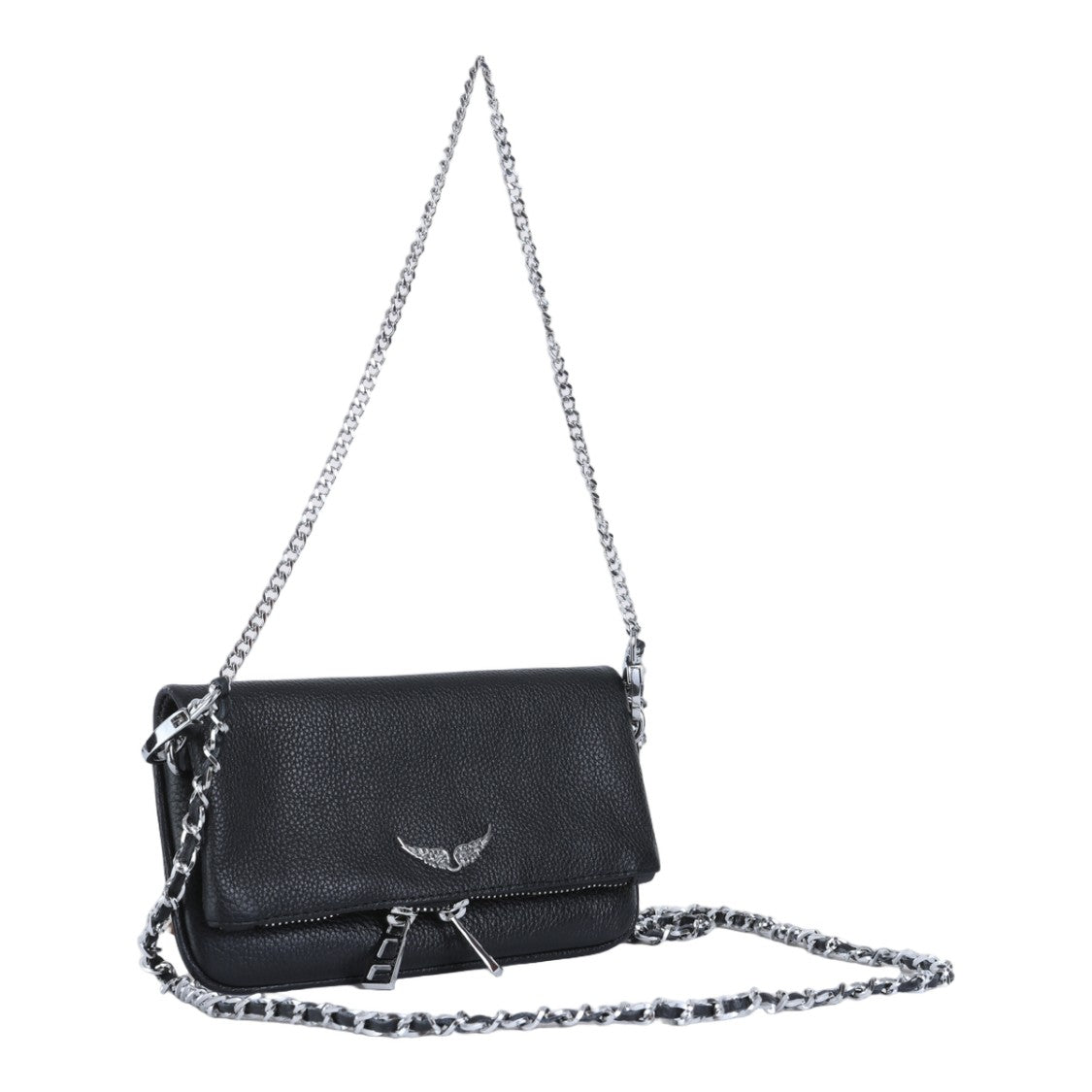 Zadig & Voltaire Textured Leather-Like Black Bag