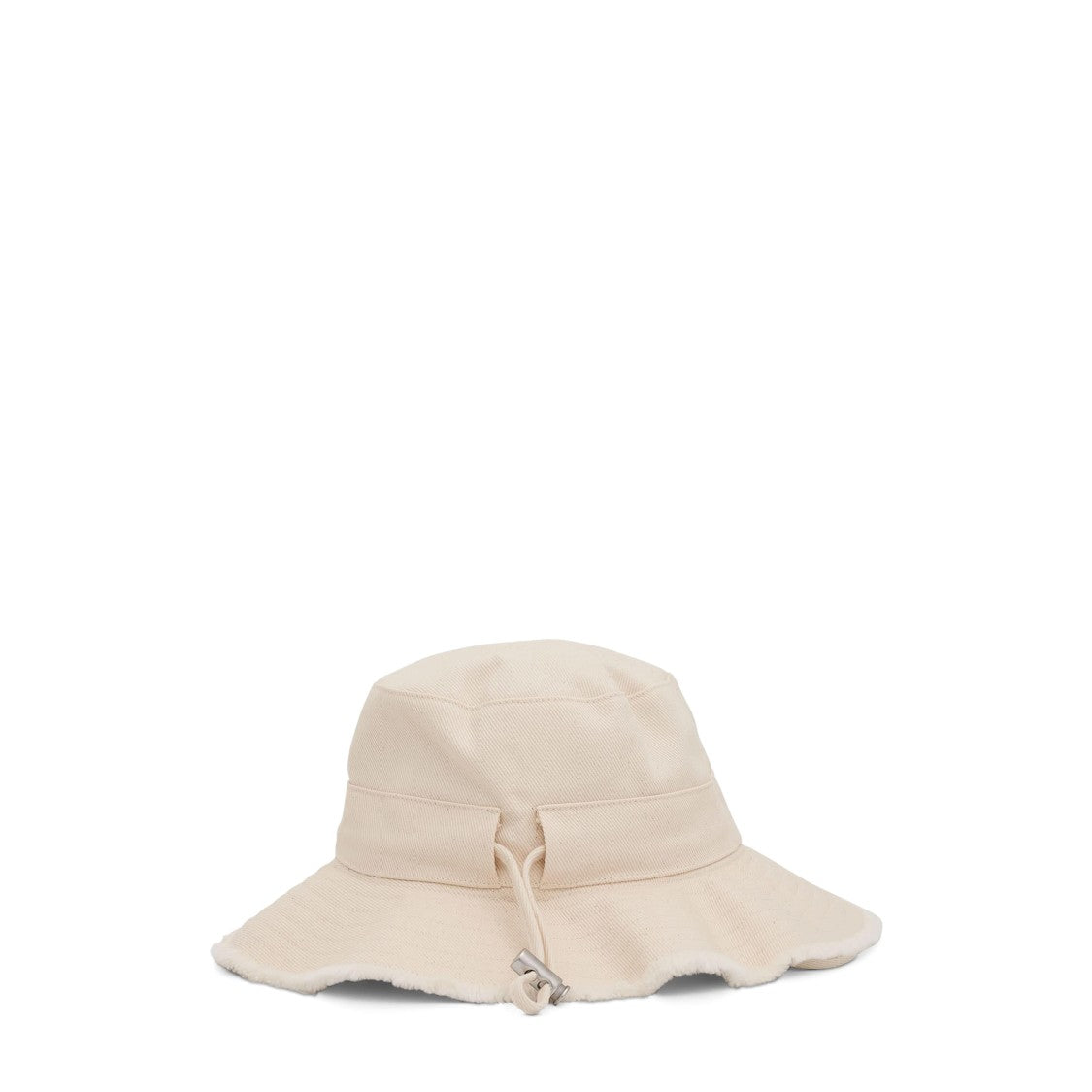 Jacquemus Wide-Brim Cream Cotton Hat