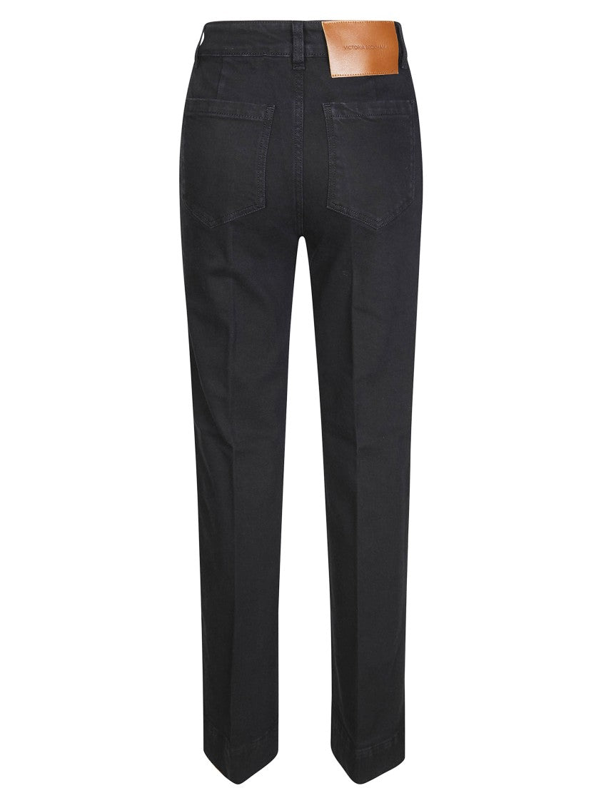 Victoria Beckham Dark Alina Stretch Straight-Leg Jeans