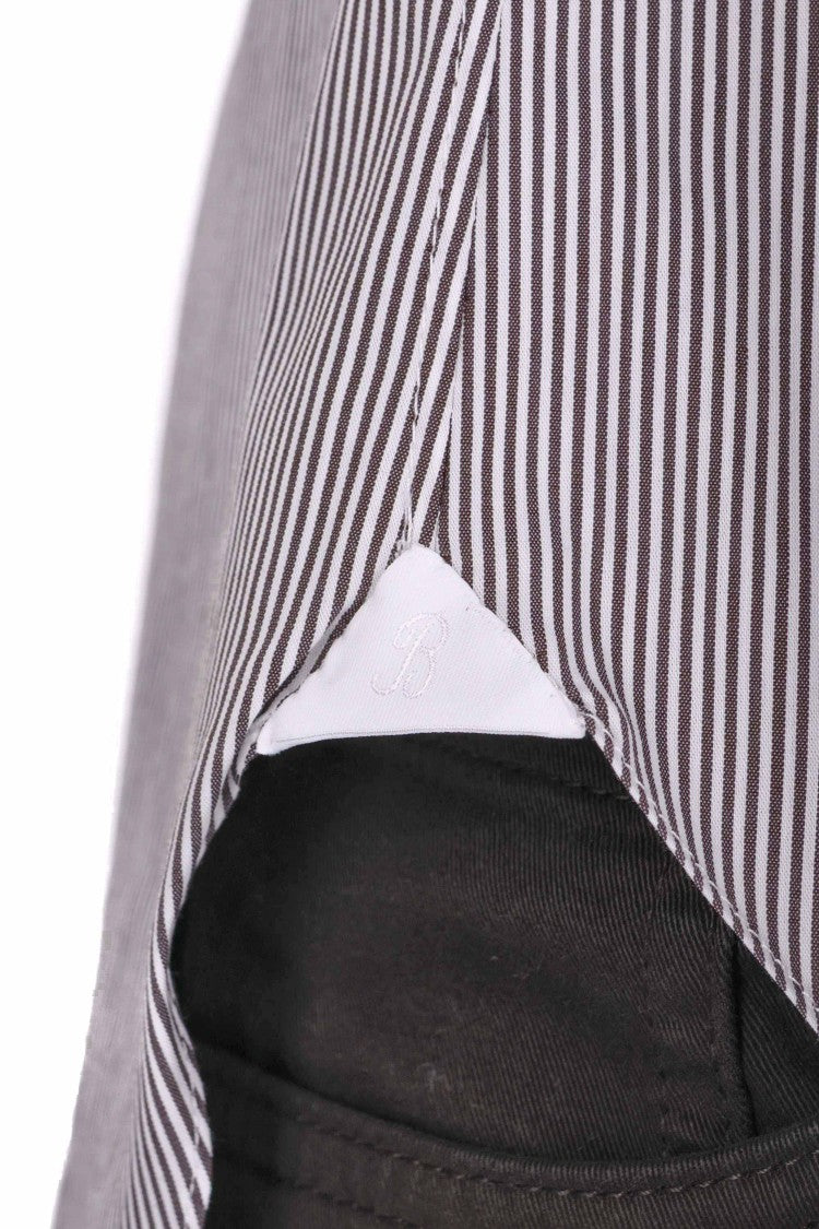 Barba Bacchettata Stretch Poplin Shirt Linea Milano