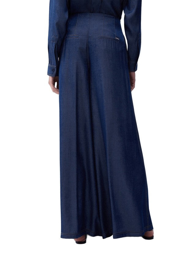 Liu Jo Chambray Wide-Leg Super Flare Jeans