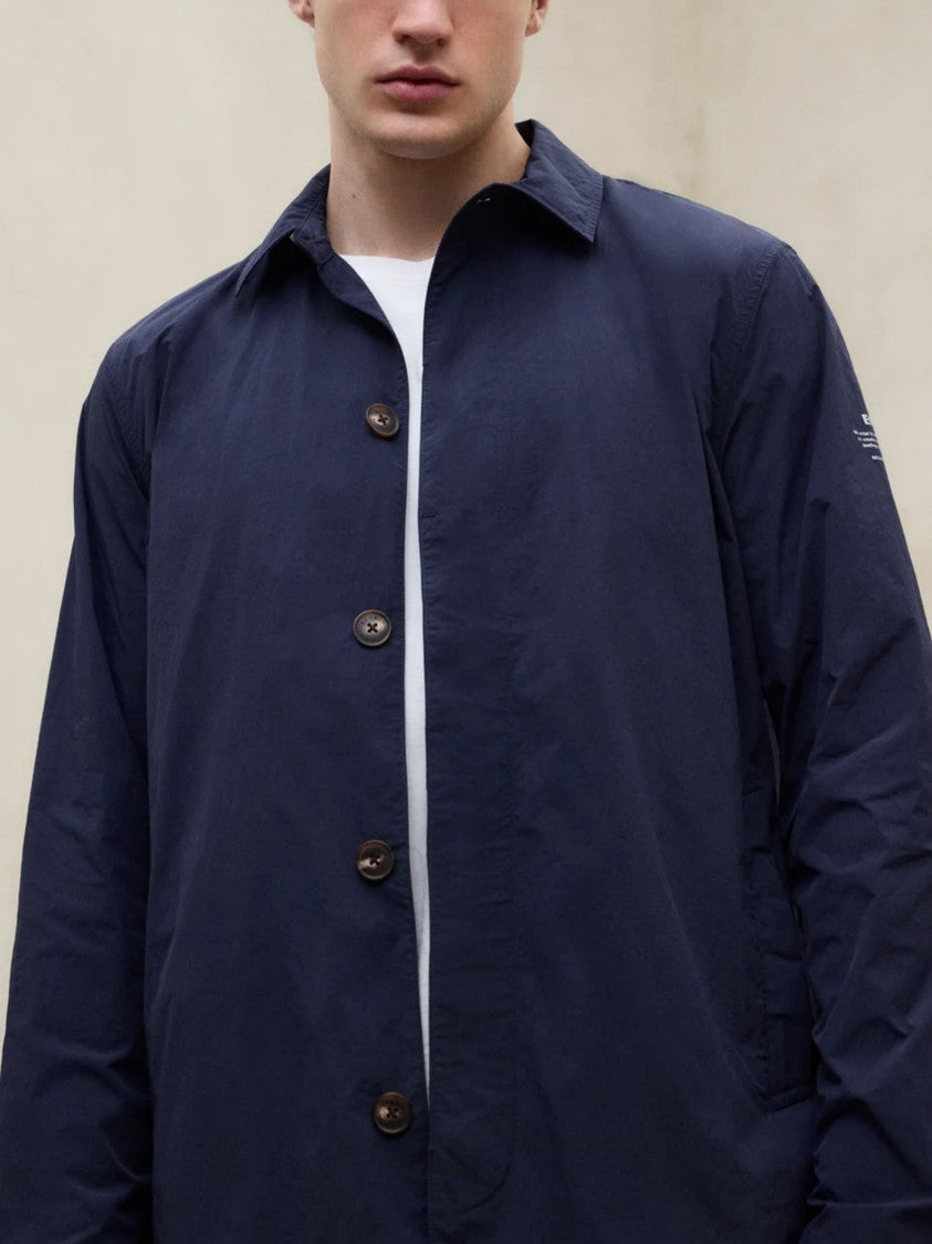 Ecoalf Blue Vestal Concealed Placket Jacket