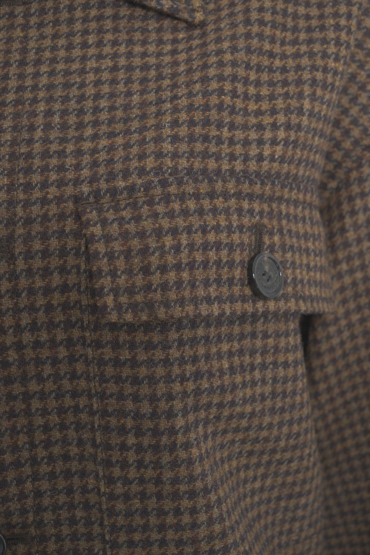 Department Five Houndstooth Pattern Oversized Casual Jacket