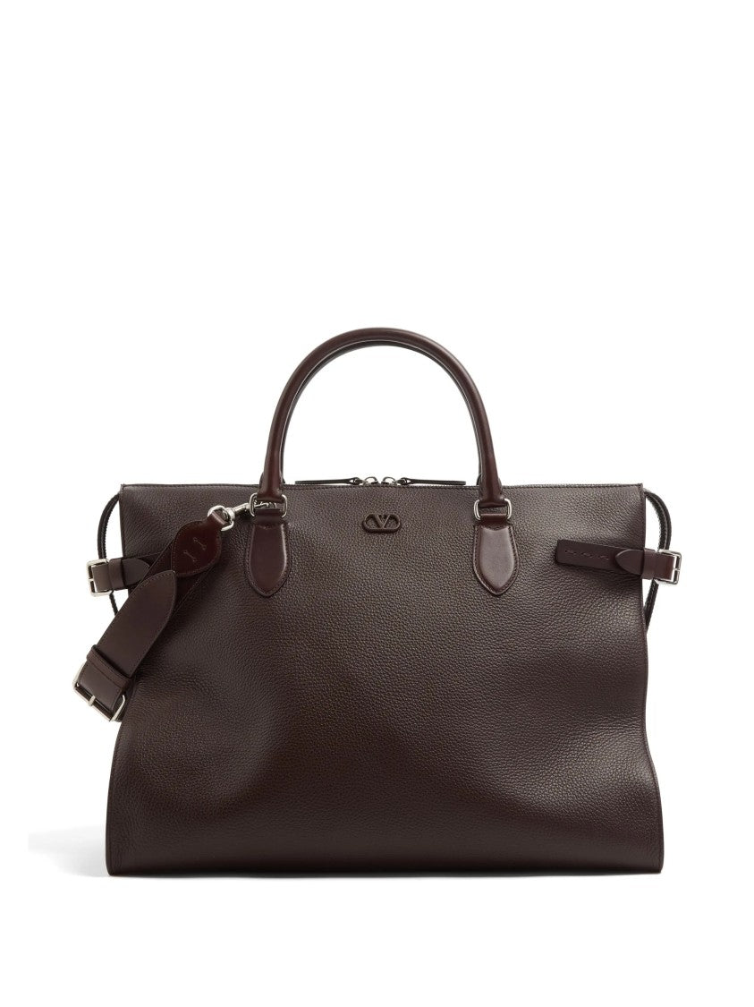 Valentino Antibes Large Textured Deer Skin Tote Bag