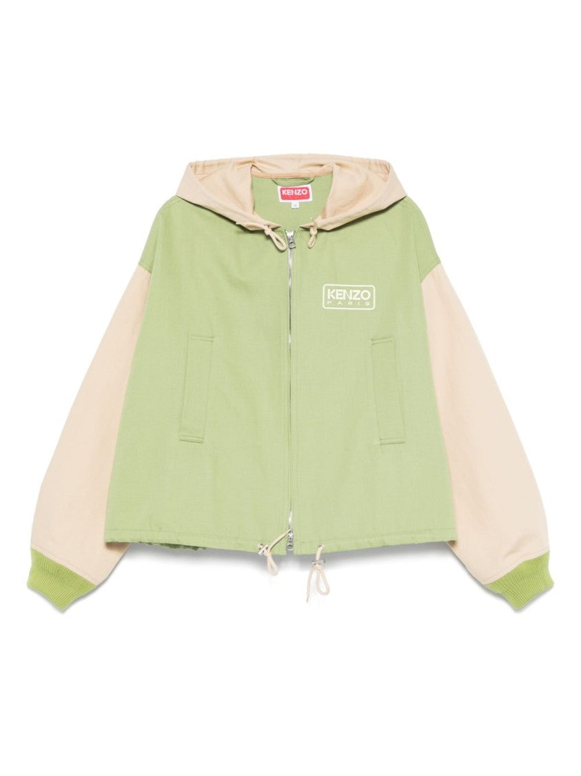 Kenzo Avocado Green Front Toggle Zip Jacket