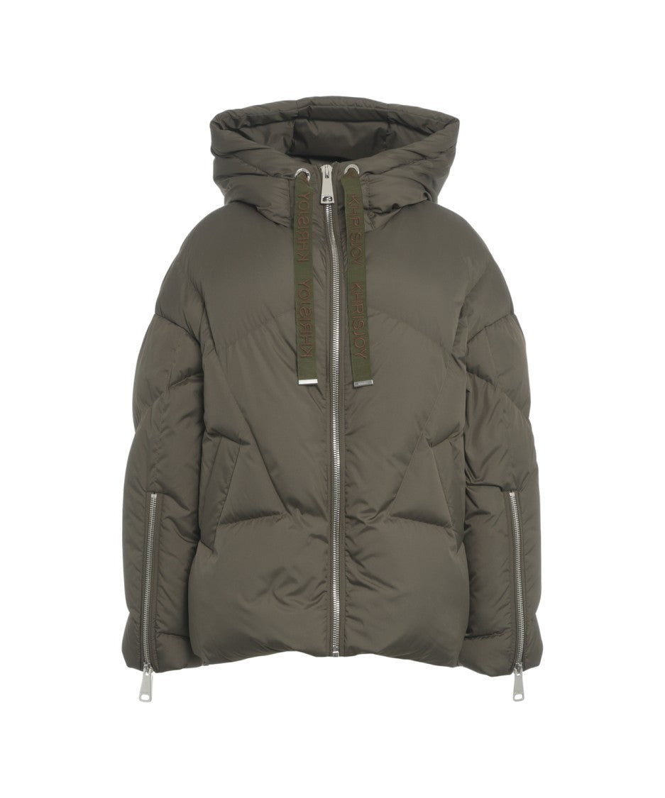 Khrisjoy Oversized Quilted Down Jacket With Hood