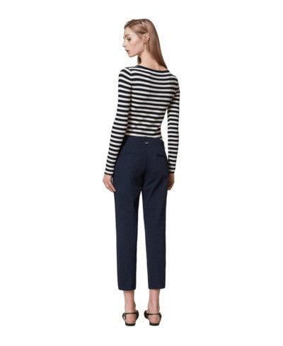 Twin-Set Tailored Blue Night Trousers