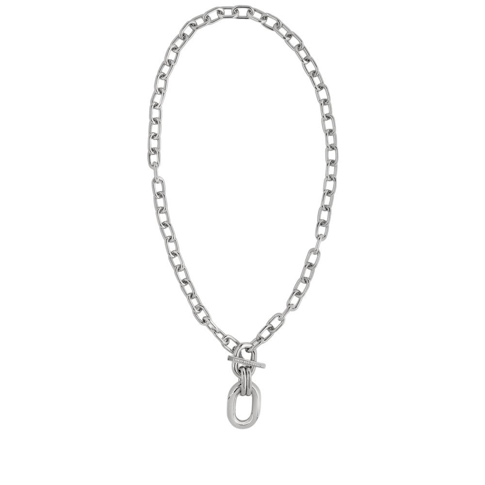 Rabanne Xl Link Necklace In Silver Aluminium