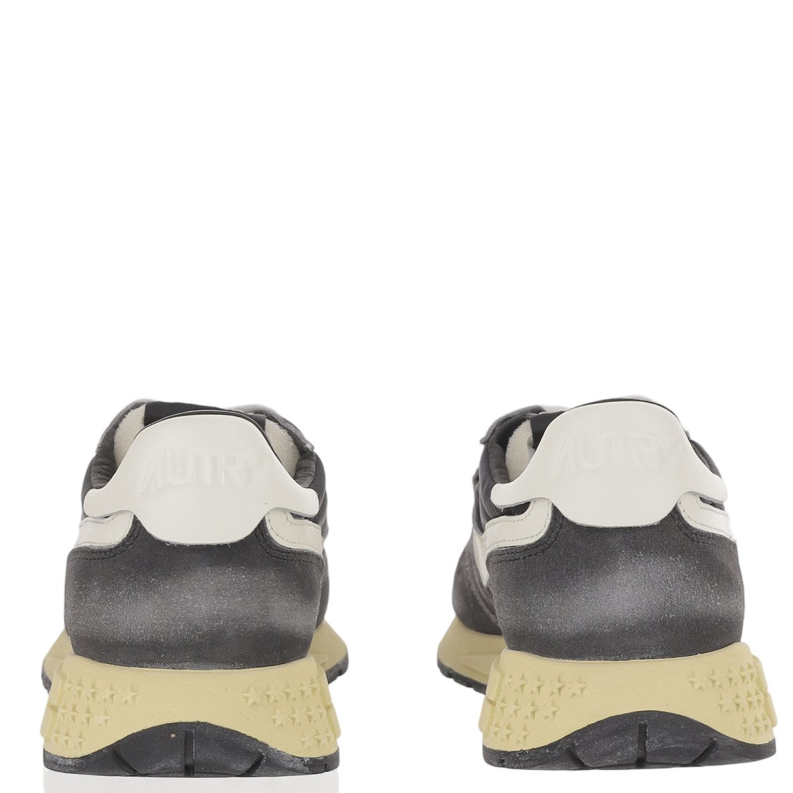 Autry Leather And Mesh Sneakers With Vintage Touch