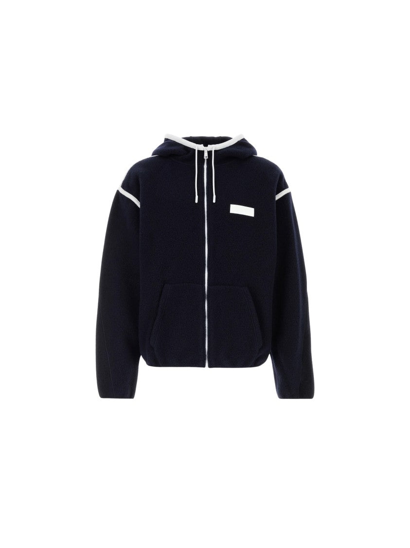 Givenchy Wool Hooded Blouson With Contrast Piping Details