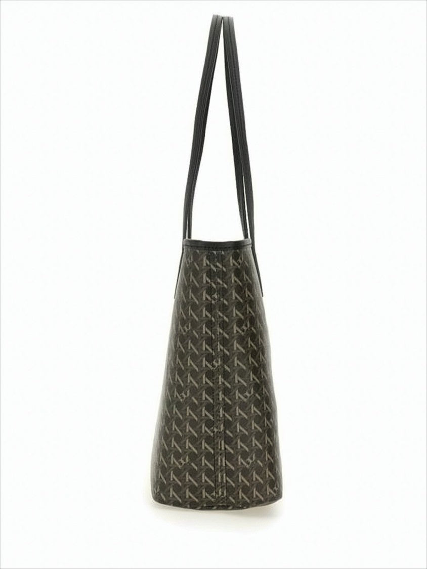 Tory Burch Structured Canvas Shoulder Bag With Geometric Pattern