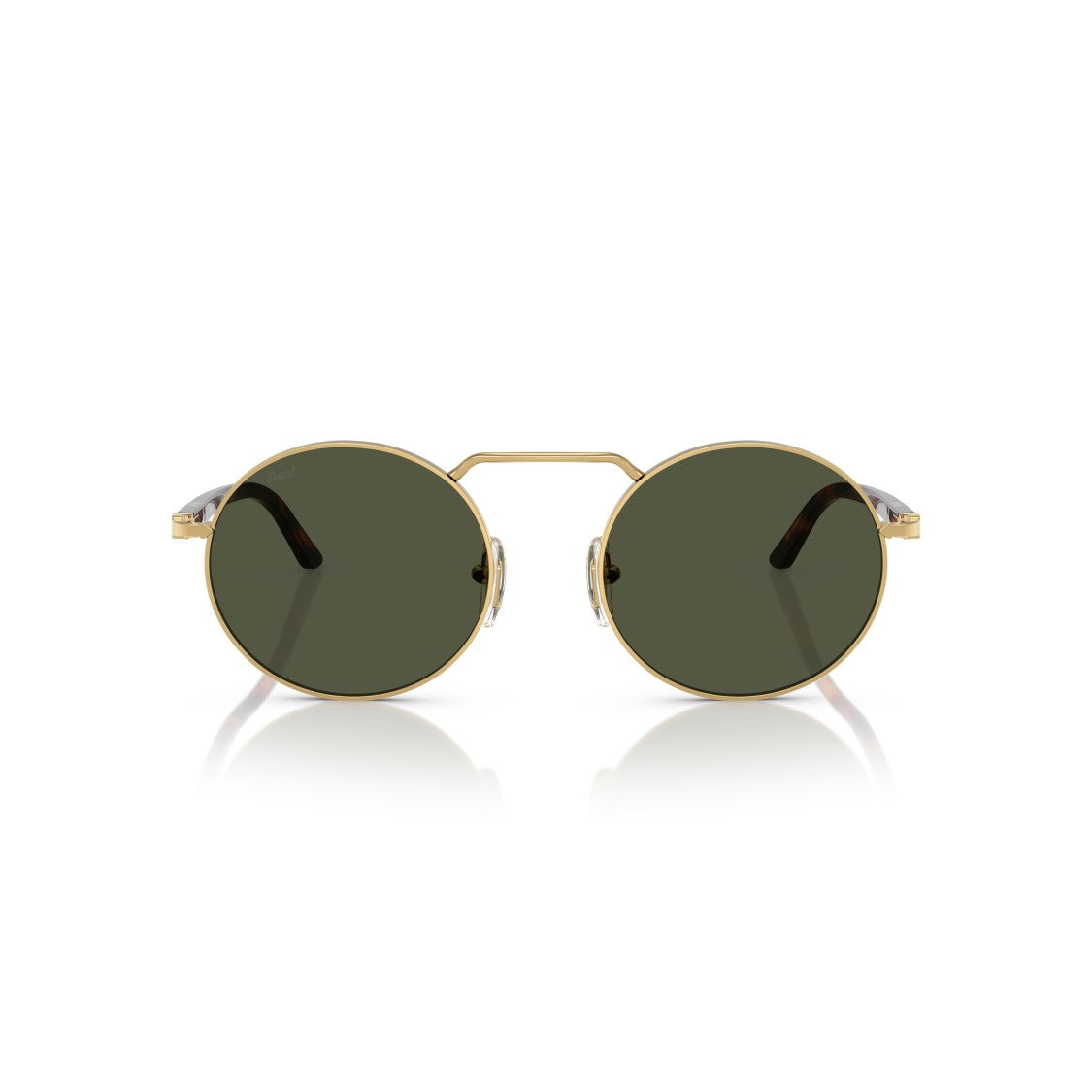 Persol 0Po1019s Round Frame Sunglasses With Tortoiseshell Temples