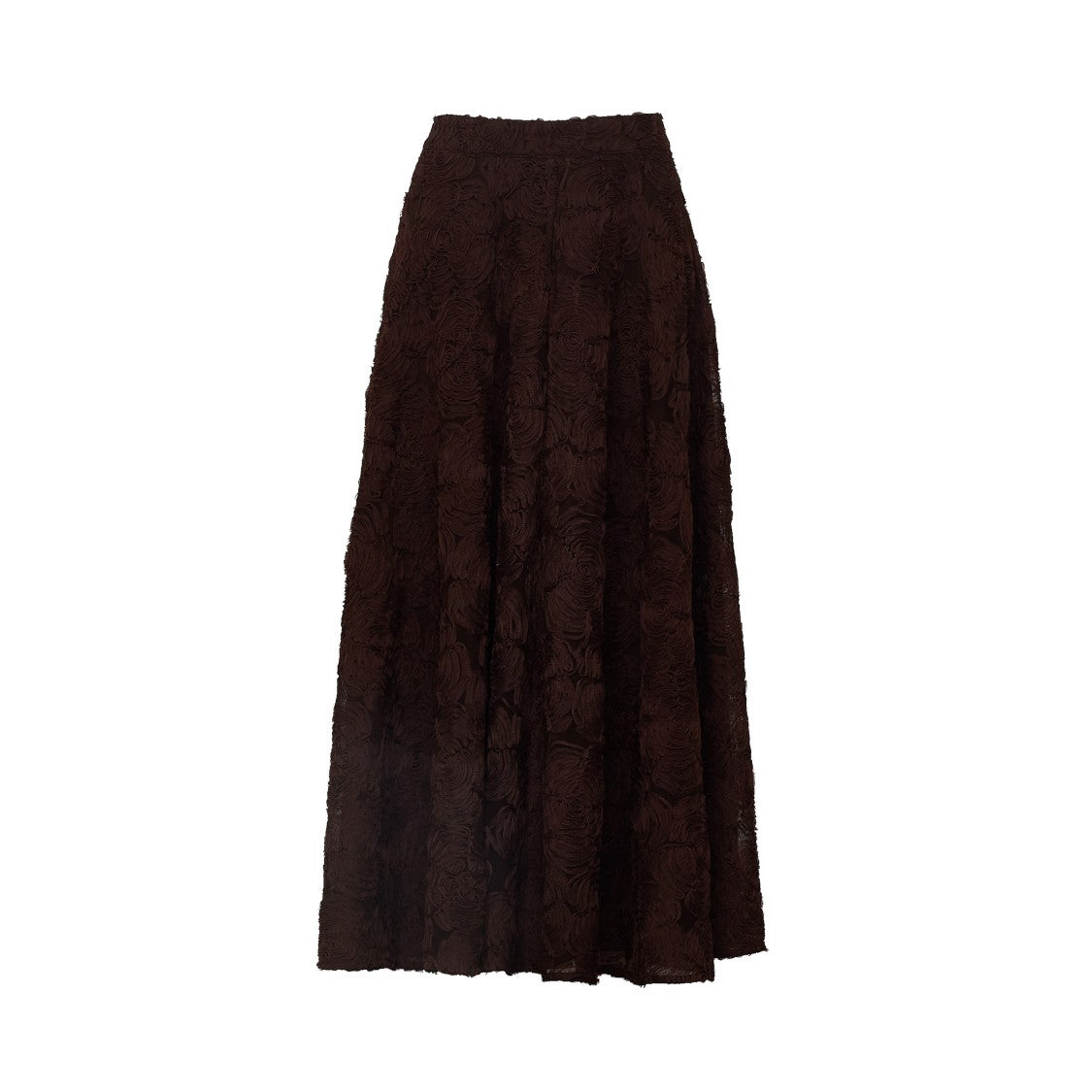 Rotate Berty Voluminous Floral Mesh Midi Skirt