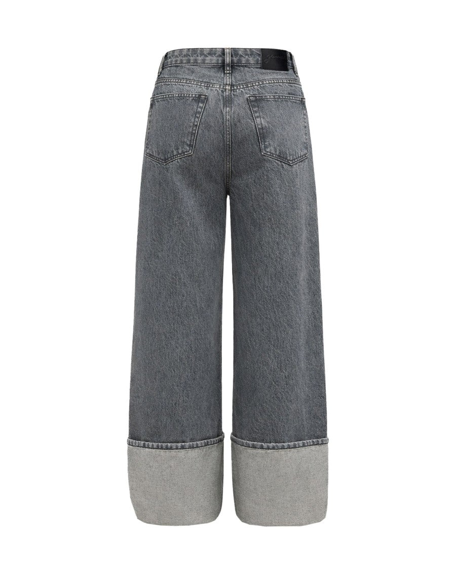 Ganni Baggy Double Fly Slate Grey Jeans