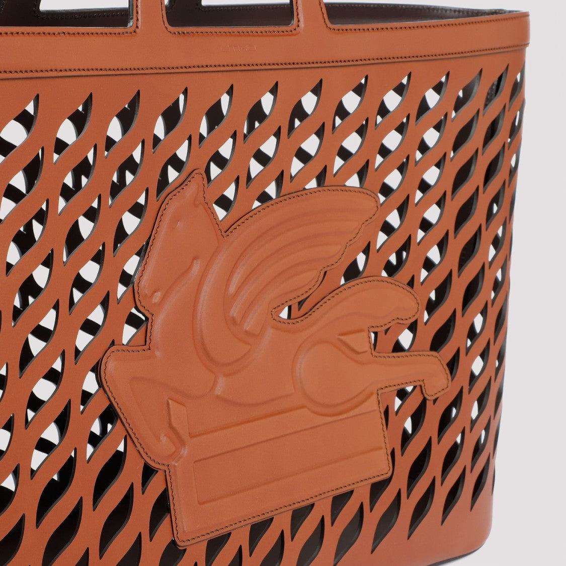 Etro Brown Pegaso Magazine Rack