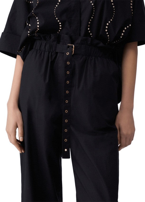 Liu Jo High Waist Cotton Trousers With Belt