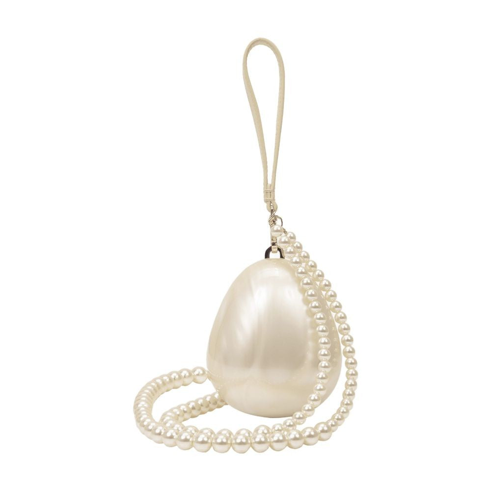 Simone Rocha Micro Egg Pouch With Pearl-Incrusted Handle