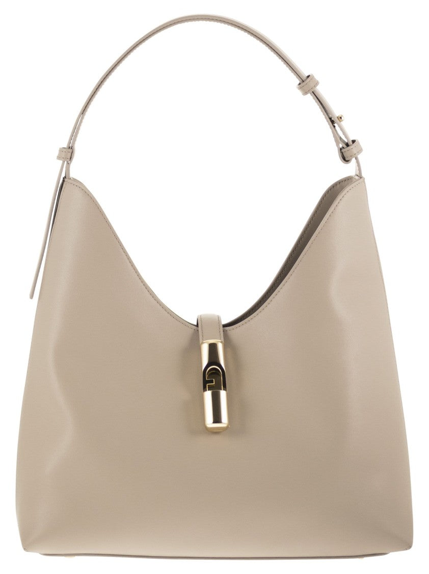 Furla Deconstructed Hobo Bag With Cylindrical Logo Hardware