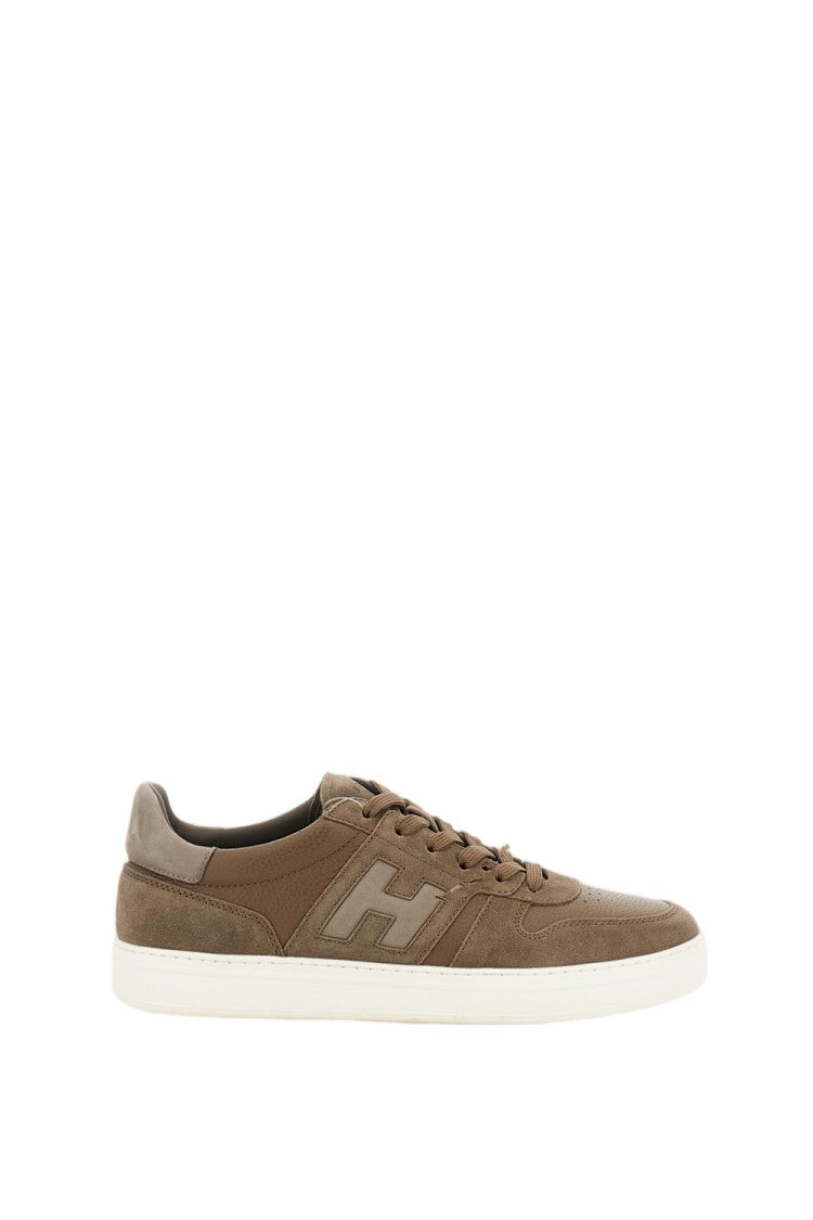 Hogan Green Leather Suede Inserts Sneakers