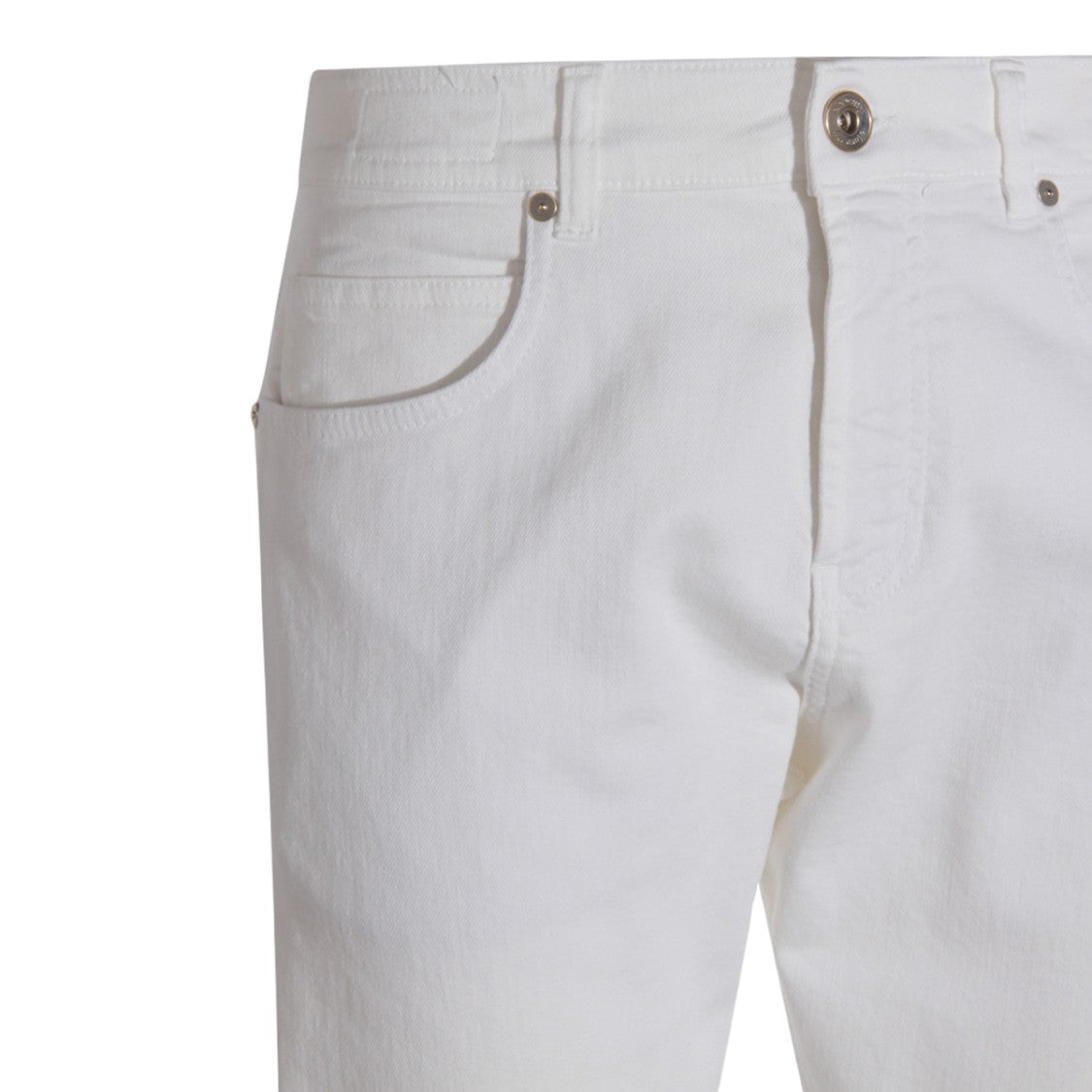 Eleventy Slim-Fit White Jeans With Classic Five-Pocket Design