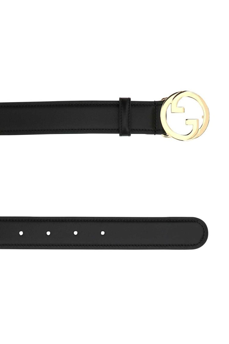Gucci Leather Belt With Interlocking Double-G Buckle