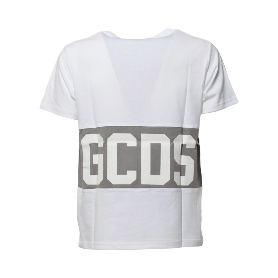 Gcds White Cotton Band Logo T-Shirt