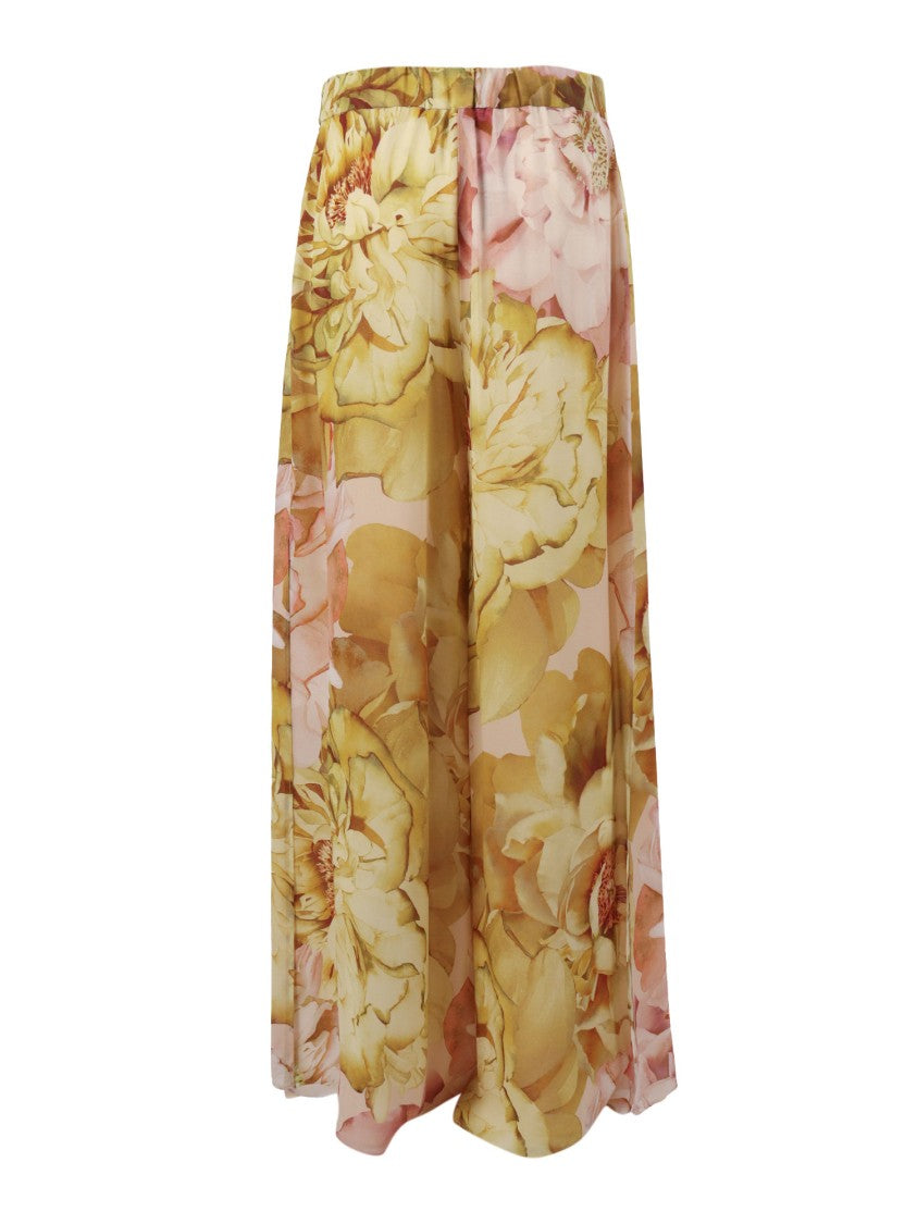 Clips Floral Print Straight-Leg Pants