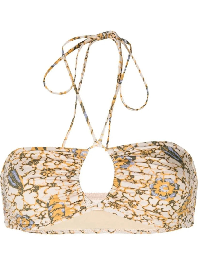 Ulla Johnson Formentara Citrus-Print Bikini Top