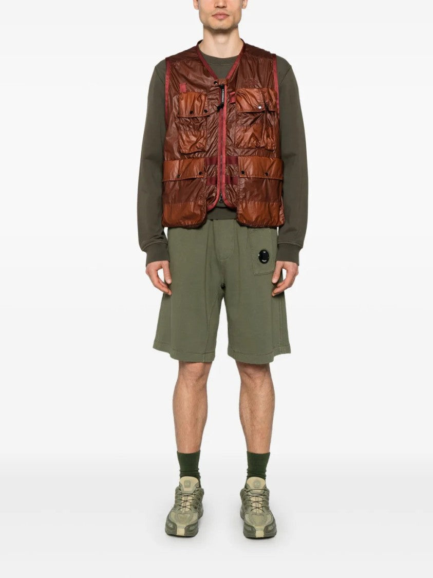 C.P. Company Lens-Detail Fleece Cargo Shorts