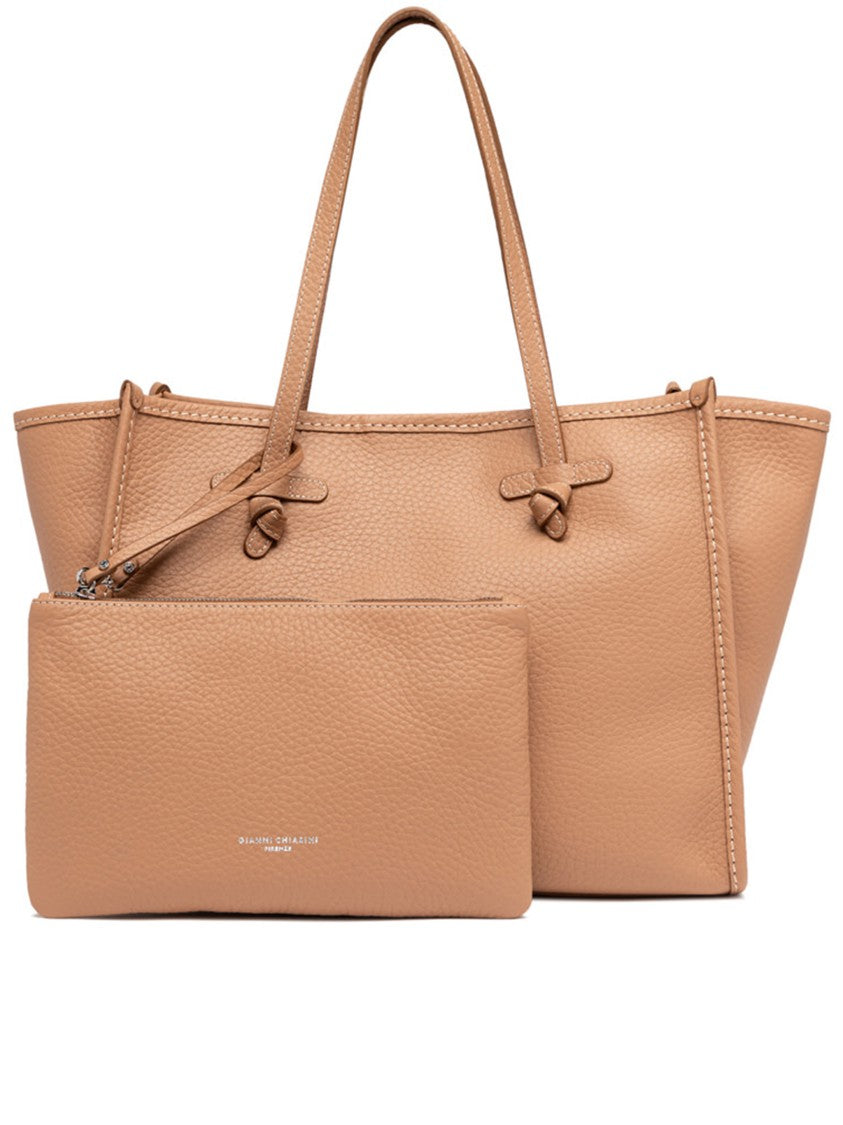 Gianni Chiarini Marcella Rectangular Brown Structured Leather Tote