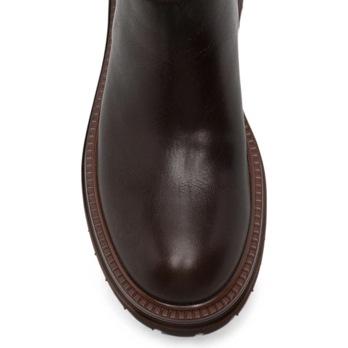 Sergio Moretti Brown Leather Buckle Detail Boots