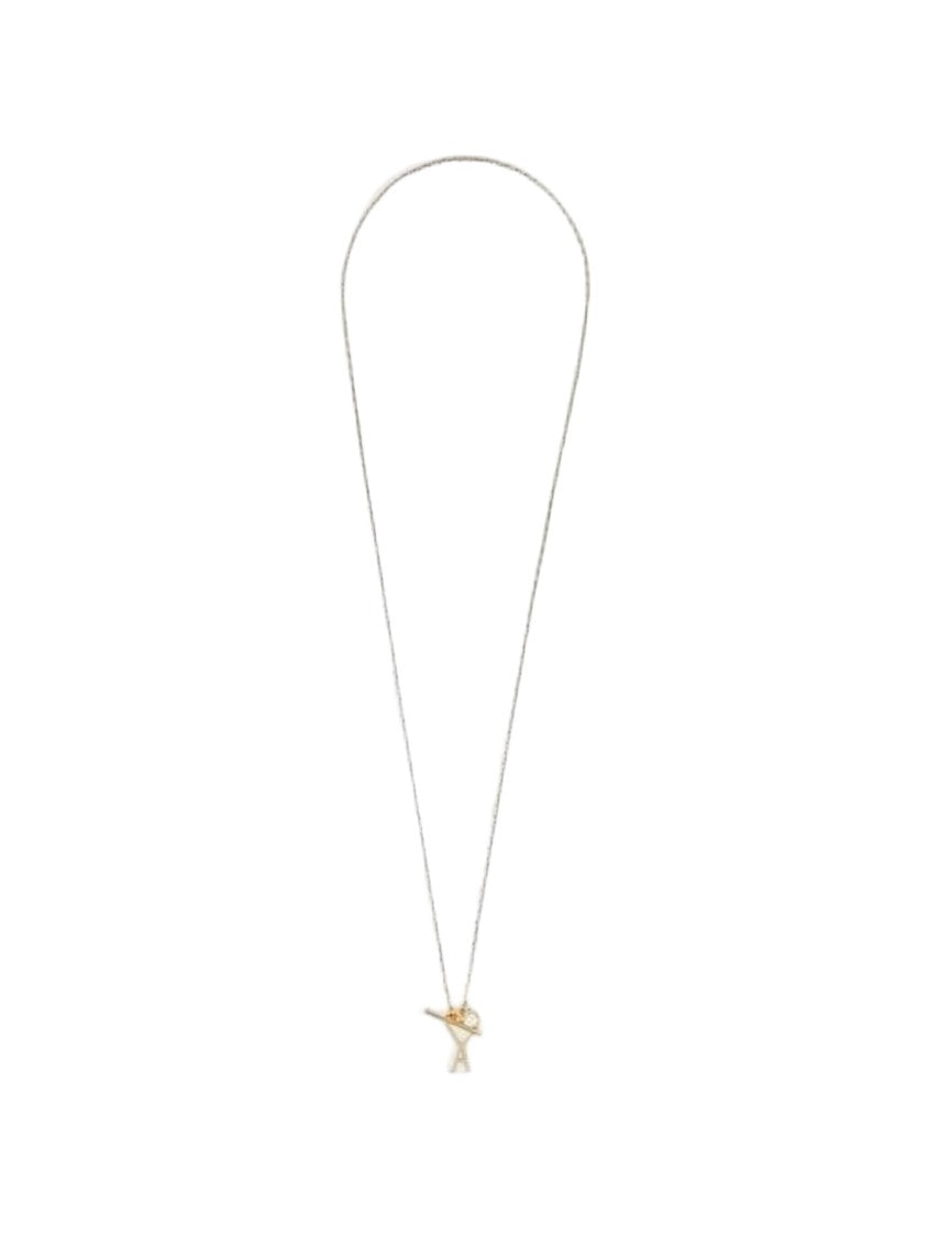 Ami Paris Minimalist Gold Necklace With Heart