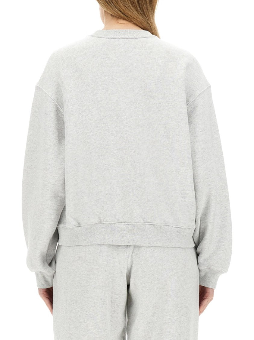 T By Alexander Wang Grey Sweatshirt With Minimalist Logo