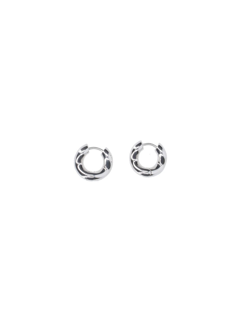 Charlotte Chesnais Sculptural Silver Hoop Earrings With Polished Finish