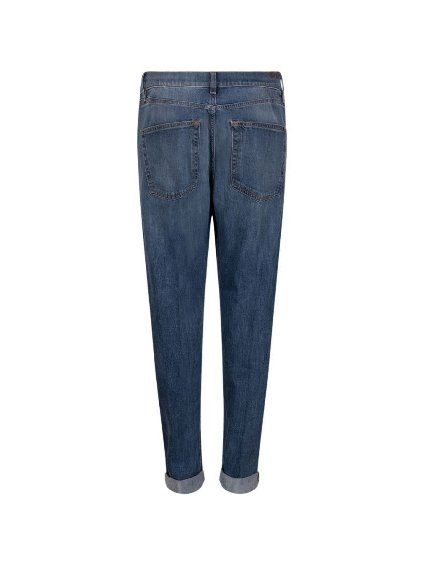 Dondup Blue Cuffed Hem Jeans