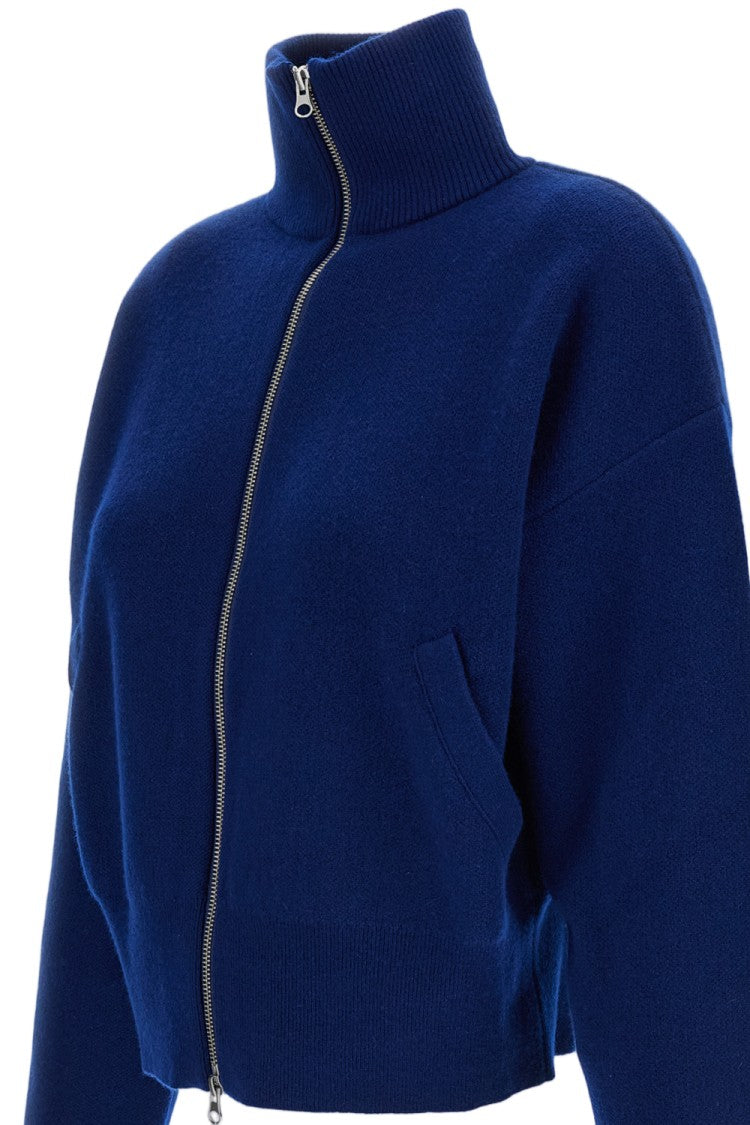 Extreme Cashmere Blue Cashmere N.385 Zip Cardigan