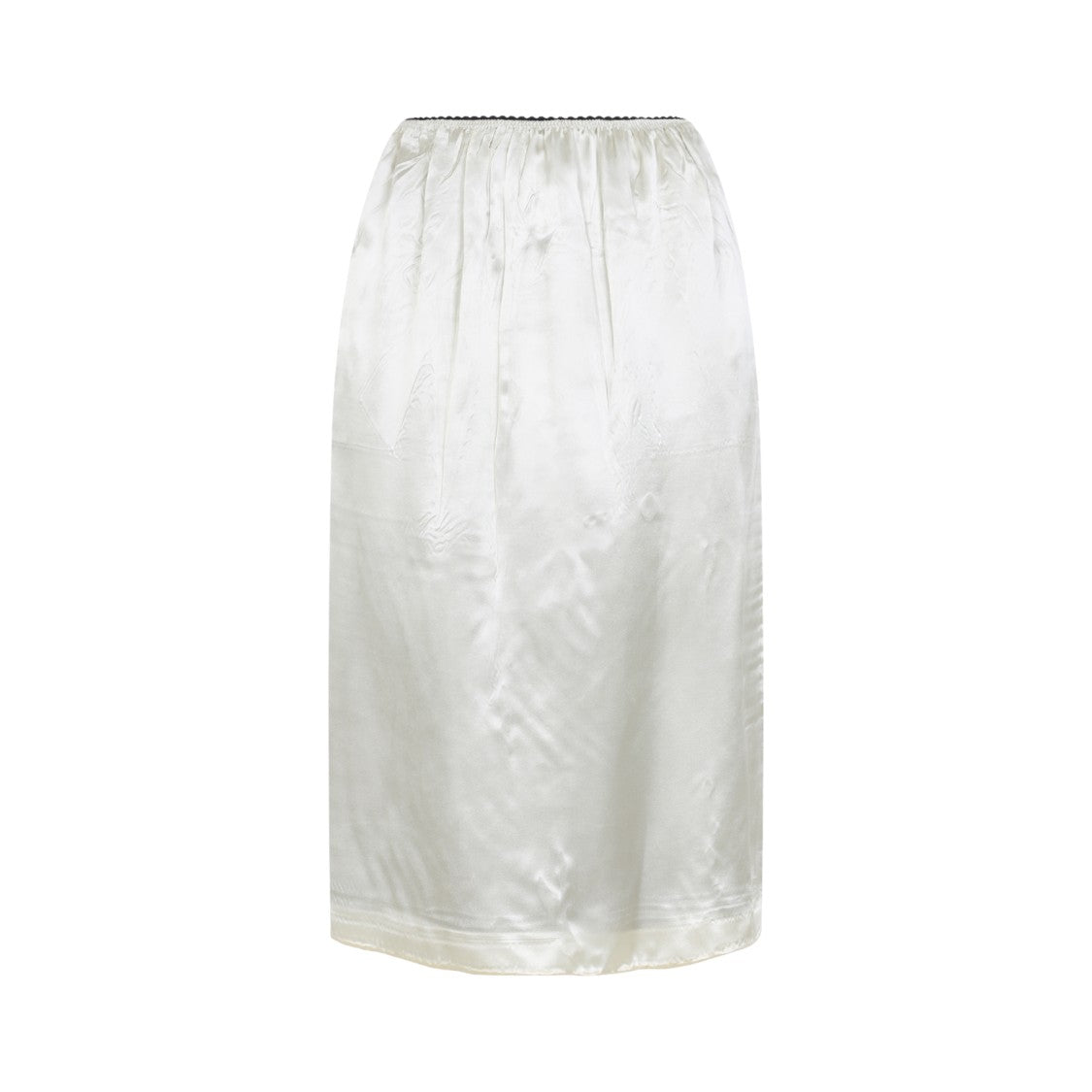 Phoebe Philo Dual-Tone Silk Midi Skirt With Gathered Waistband