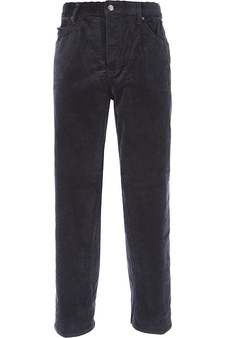 Emporio Armani Ribbed And Velvet Effect Trousers